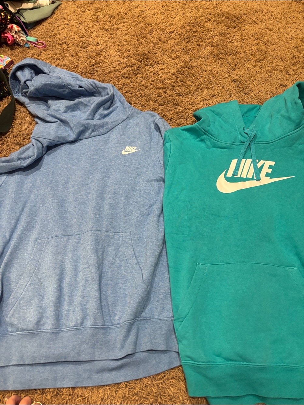 Nike Kids' Light Blue & Teal Pullover Hoodies